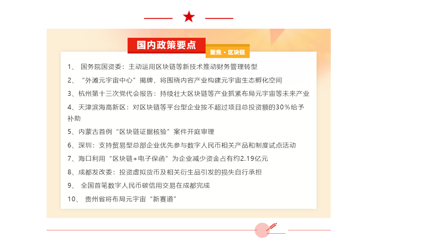 关注@上海区块链技术协会  获取每周区块链政策资讯，了解更多详情！